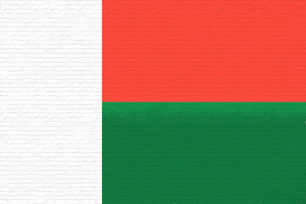 Flag of  Madagascar Wall. — Stock Photo, Image