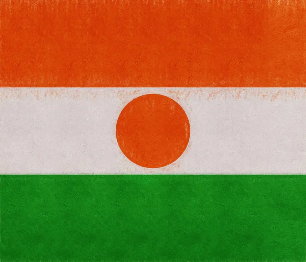 Vlag van Niger Grunge — Stockfoto