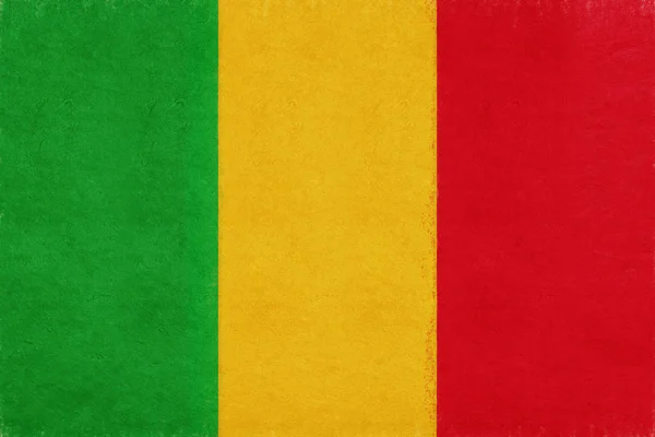 Bandiera del Mali Grunge . — Foto Stock