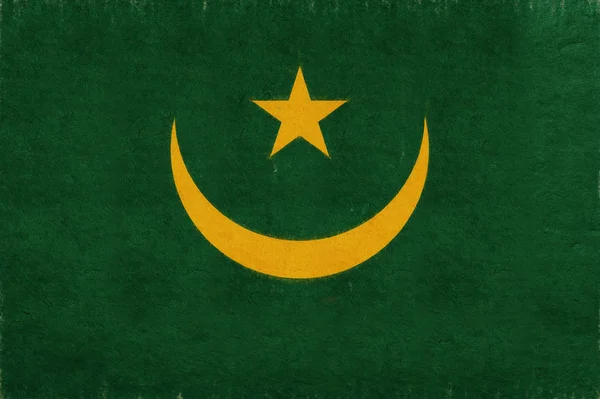Vlag van Mauritanië Grunge. — Stockfoto