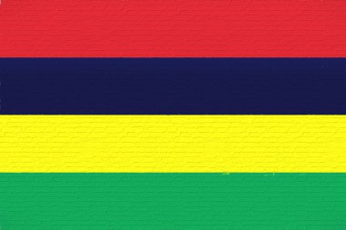 Mauritius duvar bayrağı.