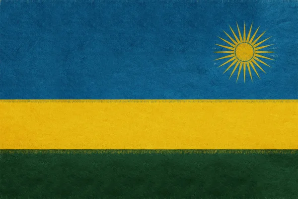 Flagge von Ruanda Grunge. — Stockfoto