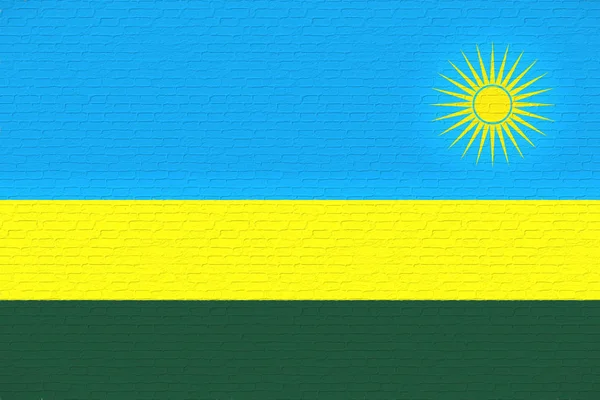 Drapeau du mur du Rwanda . — Photo