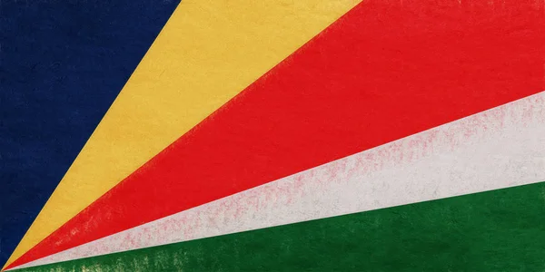 Vlag van Seychellen Grunge. — Stockfoto