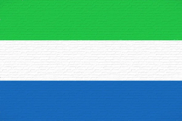 Flag of Sierra Leone Wall. — Stock Photo, Image