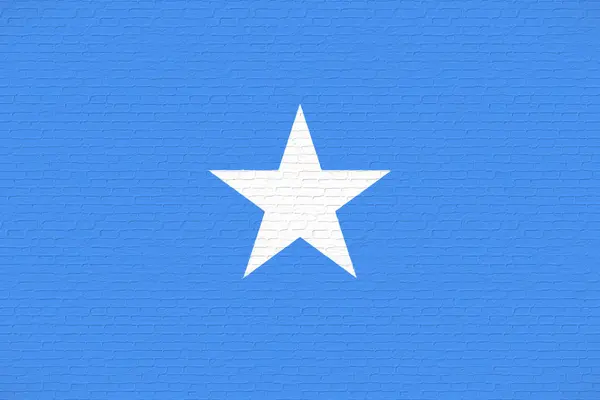 Flagga av Somalia vägg. — Stockfoto