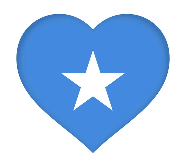 Vlajka Somálsko srdce — Stock fotografie