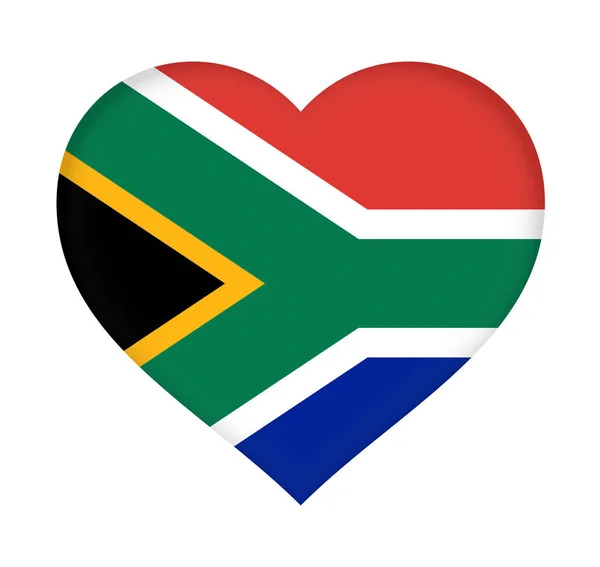 Flag of  South Africa Heart — Stock Photo, Image