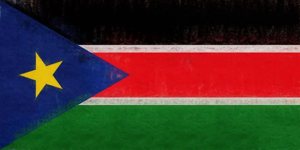 Flag of  South Sudan Grunge. — Stock Photo, Image