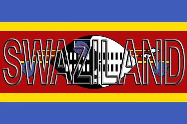 Флаг Свазиленда . — стоковое фото
