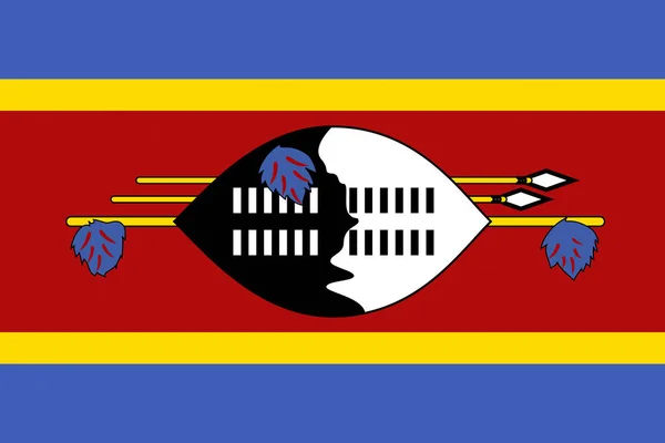 Flagge von Swasiland — Stockfoto