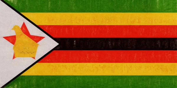 Flag of Zimbabwe Grunge. — Stock Photo, Image