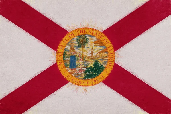 Σημαία της Φλόριντα Grunge — Φωτογραφία Αρχείου
