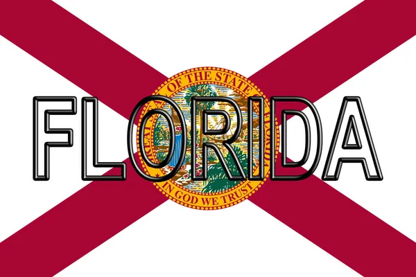 Vlag van Florida Word — Stockfoto