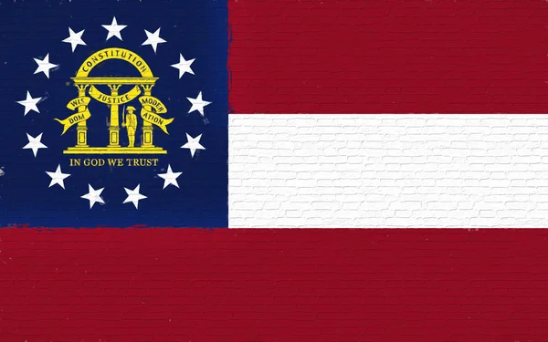 Vlag van Georgia muur. — Stockfoto
