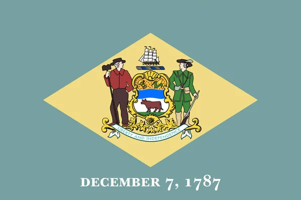 Flagge von Delaware Stockbild