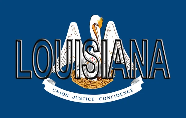 単語ルイジアナ州の旗 — ストック写真