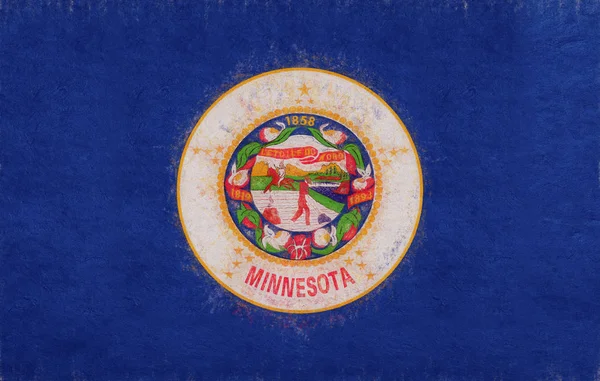 Прапор Міннесоти гранж — стокове фото