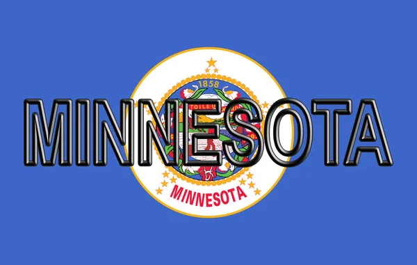 Bandiera del Minnesota Word — Foto Stock