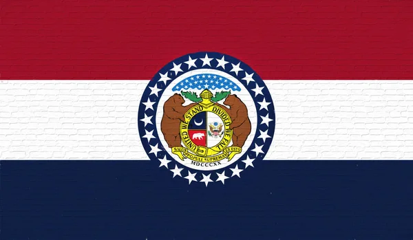 Flag of Missouri Wall — Stock Photo, Image