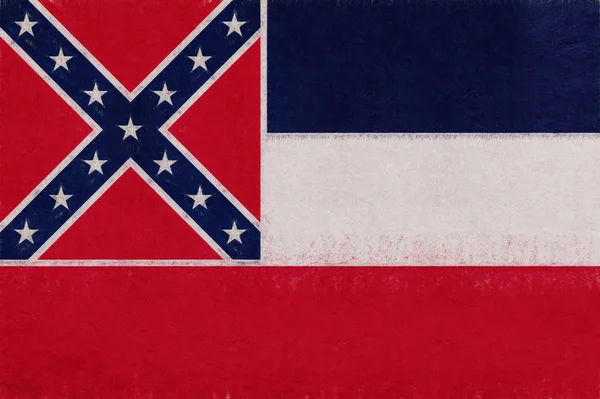 Bandeira de Mississippi Grunge — Fotografia de Stock