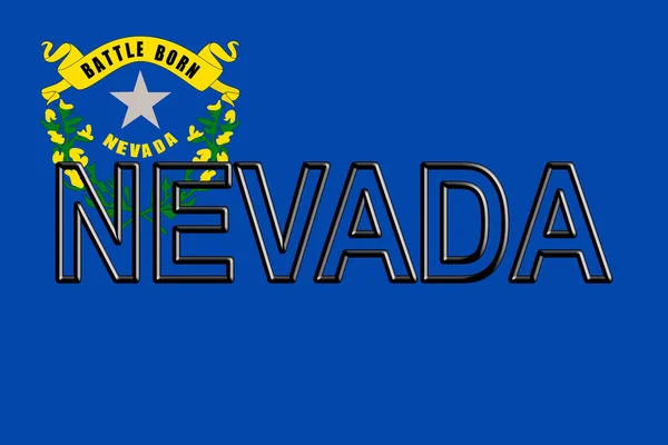 Vlajka slova Nevada — Stock fotografie