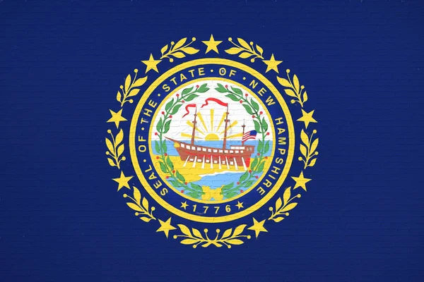 Прапор Нью-Гемпшир стіни — стокове фото
