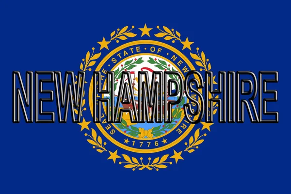 Flagga av New Hampshire Word — Stockfoto