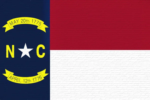 Vlag van North Carolina muur — Stockfoto
