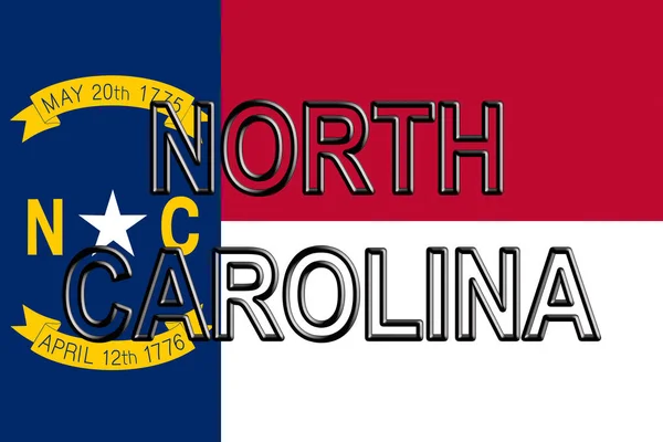 Vlag van North Carolina Word — Stockfoto