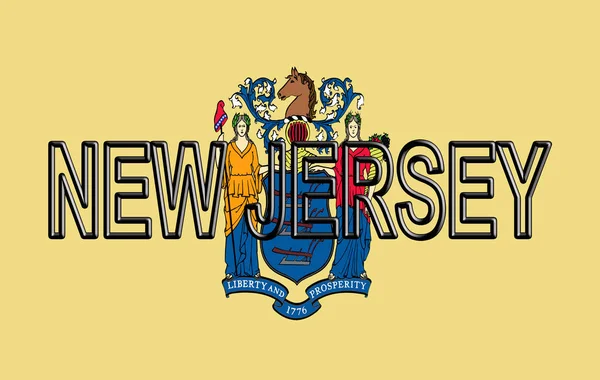 Bandera de New Jersey Word — Foto de Stock