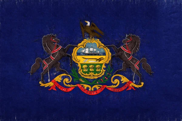 Bandera de Pennsylvania Grunge — Foto de Stock