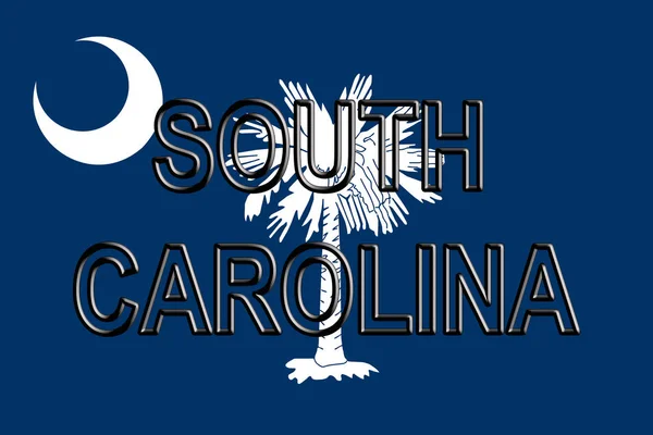 Bandeira de South Carolina Word — Fotografia de Stock