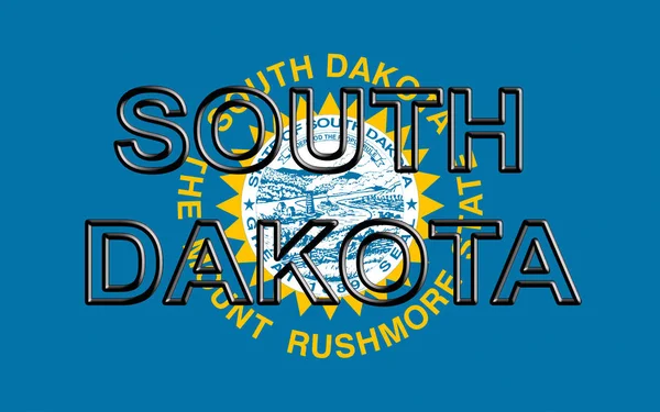 Bandiera del Dakota del Sud Parola — Foto Stock