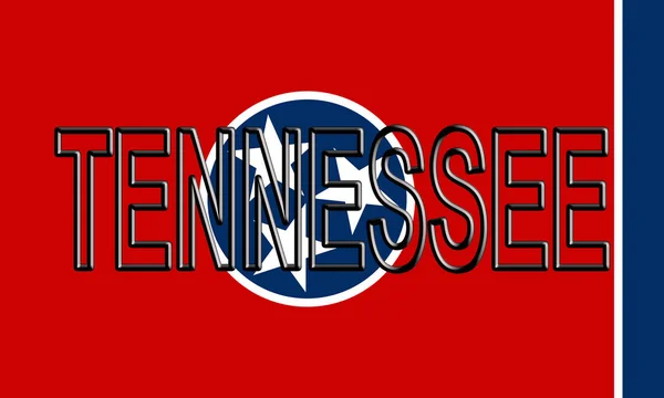Flag of Tennessee Word — Stock Photo, Image