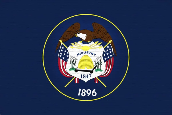 Fali Utah zászlaja — Stock Fotó