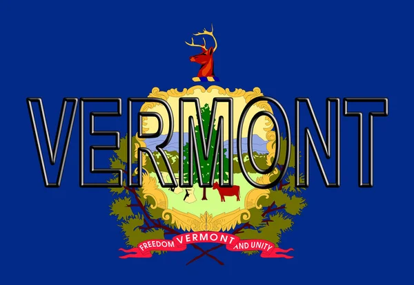 Drapeau du Vermont Word — Photo