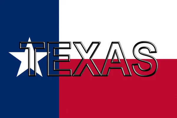 Vlajka Texas slova — Stock fotografie