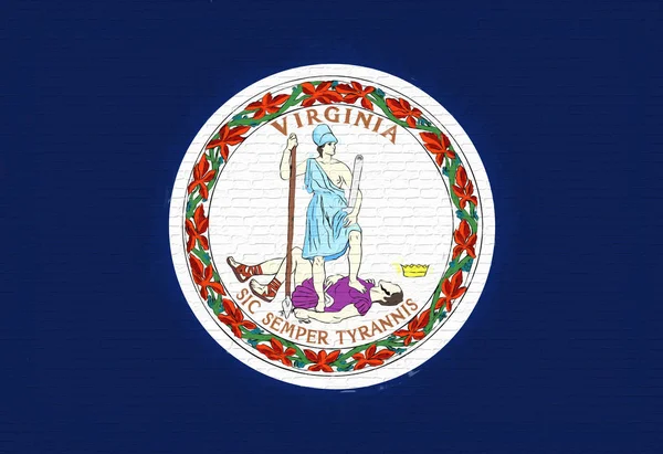 Flagga av Virginia vägg — Stockfoto