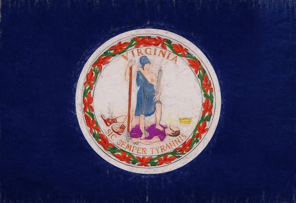 Σημαία της Βιρτζίνια Grunge — Φωτογραφία Αρχείου