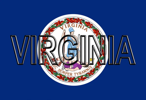 Flagga av Virginia Word — Stockfoto