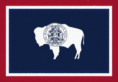 Wyoming duvar bayrağı