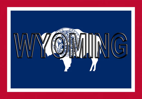 Bandera de Wyoming Word —  Fotos de Stock