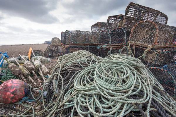 Lobster Pots and Floats — Stock Photo, Image