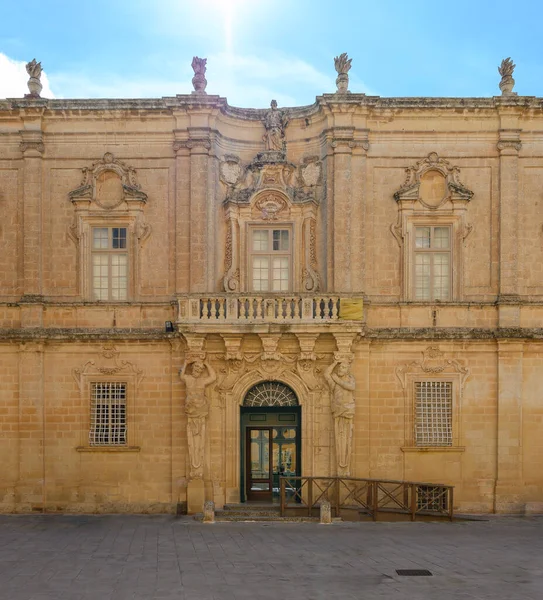 Muzeum Katedralne Placu Arcybiskupa Mdina Malta — Zdjęcie stockowe