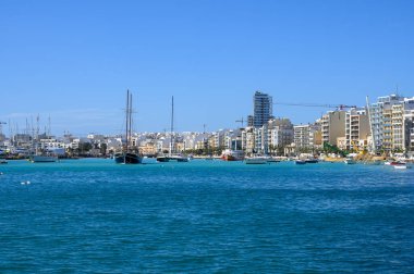 Sliema, Malta 'nın liman bölgesi..