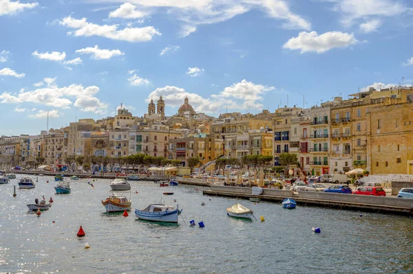 Uitzicht Haven Stad Sliema Malta — Stockfoto