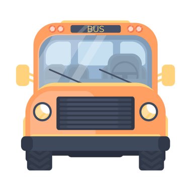 Okul otobüsü. Araç ulaşım yolcular için.