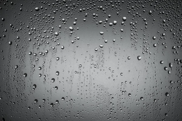 Texture Gocce Acqua Grandi Piccole Una Superficie Opaca Bianco Nero — Foto Stock