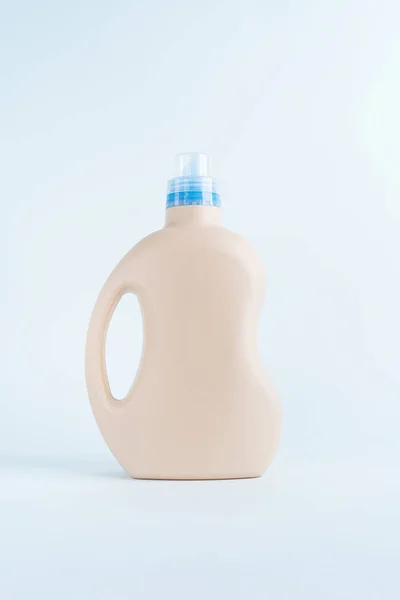 Botella Etiqueta Blanco Para Producto Embalaje Maqueta Botella Detergente Limpieza —  Fotos de Stock